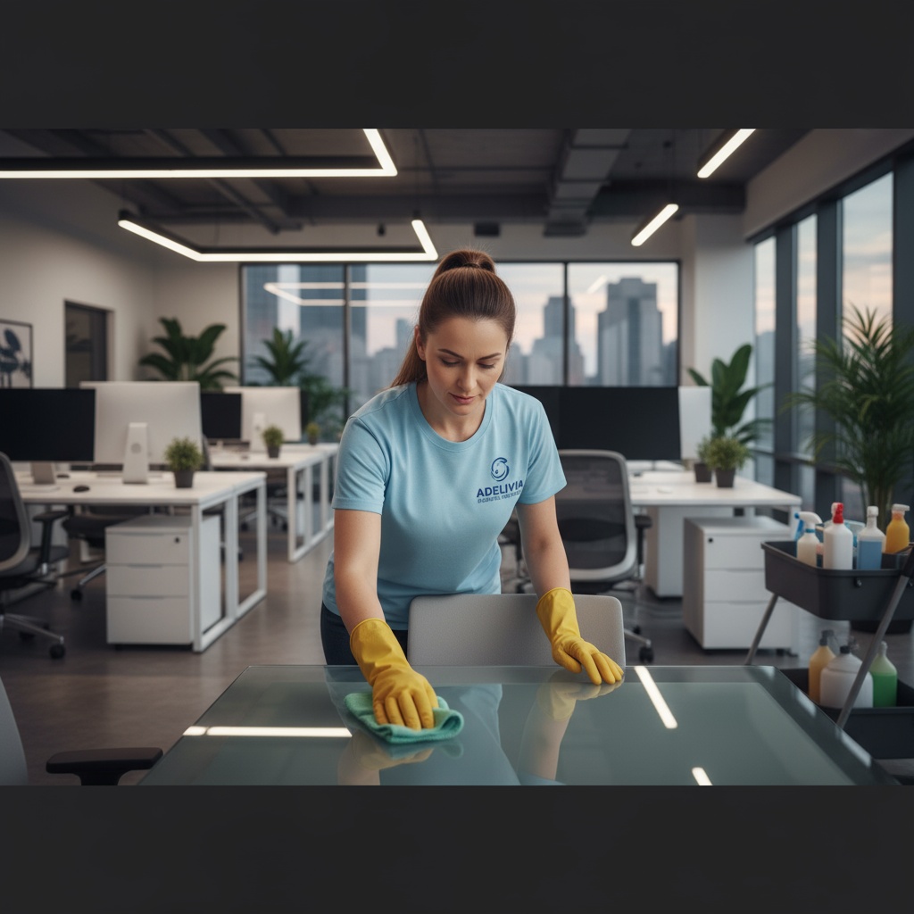 Commercial cleaning service in a NorthWest Manchester office